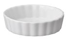 Harold Imports 5x1" Rnd Fluted White Porcelain Crème Brulee/Quiche Dish