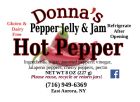 Donna's Jelly & Jam - Hot Pepper Jelly / 8 oz.
