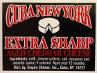 Cuba Cheese - Extra Sharp Orange Cheddar Cheese / 8 - 9 oz. piece