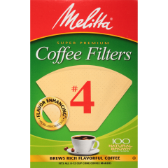 Melitta - #4 Natural Brown Coffee Filters / Box of 100