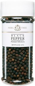 India Tree - Premium Black Tellicherry Whole Peppercorns / 4.5 oz