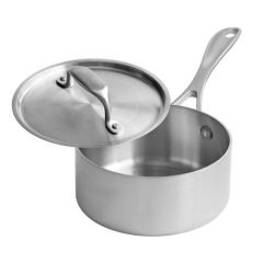 American Kitchen Cookware - 1 Qt. Covered Saucepan / Stainless Steel