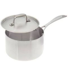 American Kitchen Cookware - 3 Qt. Covered Saucepan / Stainless Steel