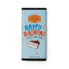 Seattle Chocolate - Happy Birthday Milk Chocolate Truffle Bar / 2.5 oz.