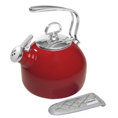 Chantal - Classic 1.8 Qt. Enamel-On-Steel Tea Kettle / Red