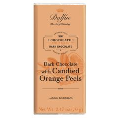 Dolfin - Belgian Chocolate Bar 60% Dark with Candied Orange Peels