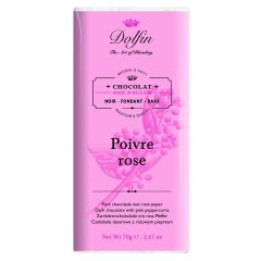 Dolfin - Belgian Chocolate Bar 70% Dark with Pink Peppercorn