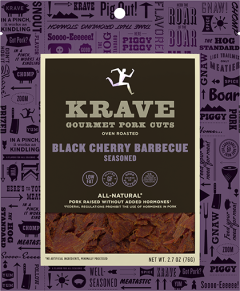 Krave Black Cherry Barbecue Pork Cuts - 2.7 oz Bag