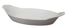 Harold Imports 10x5.5" Oval White Porcelain Au Gratin Dish