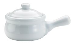 Harold Imports White Porcelain French Onion Soup Crock with Lid
