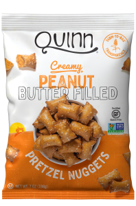 Quinn Creamy Peanut Butter Filled Pretzel Nuggets - 7 oz Bag