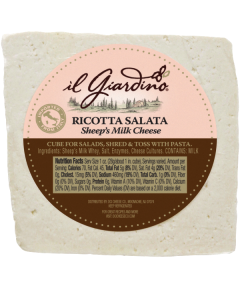 il Giardino Ricotta Salata 8 - 9 Oz. Piece