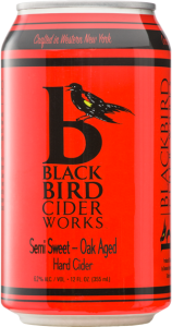 BlackBird Cider Works Semi Sweet Oak Barrel Aged Cider / 4-pack of 12 oz. cans