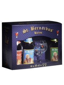 St. Bernardus Gift Set / 6-pack of 11.2 oz bottles and 2 glasses