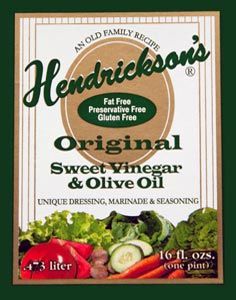 Hendrickson's Original Sweet Vinegar & Olive Oil
