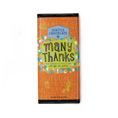 Seattle Chocolate - Many Thanks Milk Chocolate Truffle Bar / 2.5 oz.