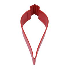 R & M- Cookie Cutter Teardrop Ornament/ Red